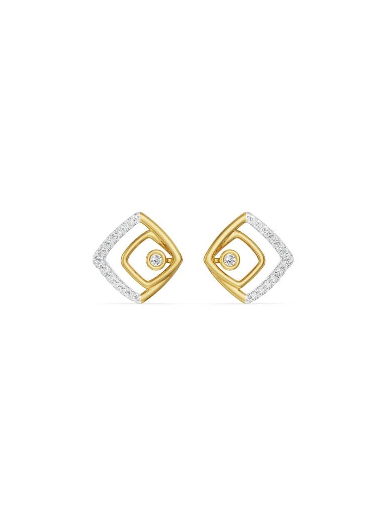 Glimmering Maze Diamond Earrings : E988