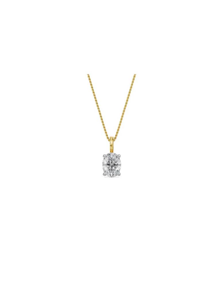 2 Ct Oval Lab Grown Diamond Pendant : P748