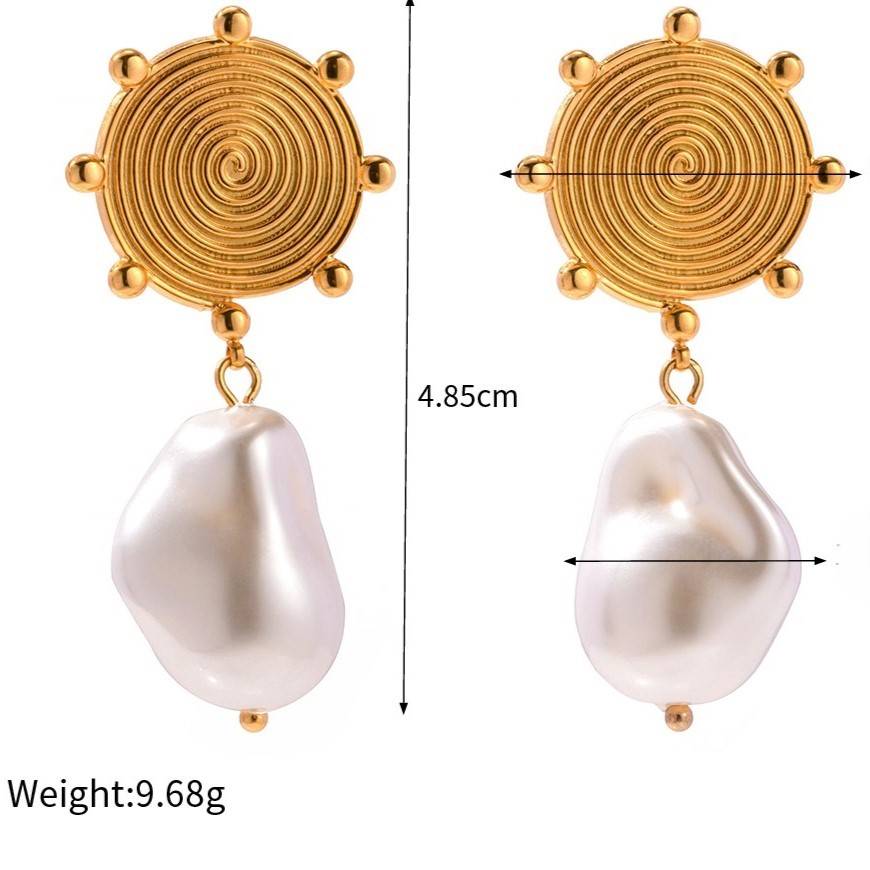 Pearl Charms Gold Danglers : PearlCharmsGoldDanglers-JD-ER-DG-09