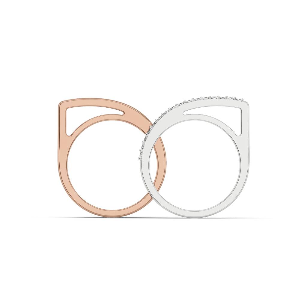 0.20Ct Lab Grown Diamond Ring In 18Kt Rose Gold Vermeil : LLRG0141