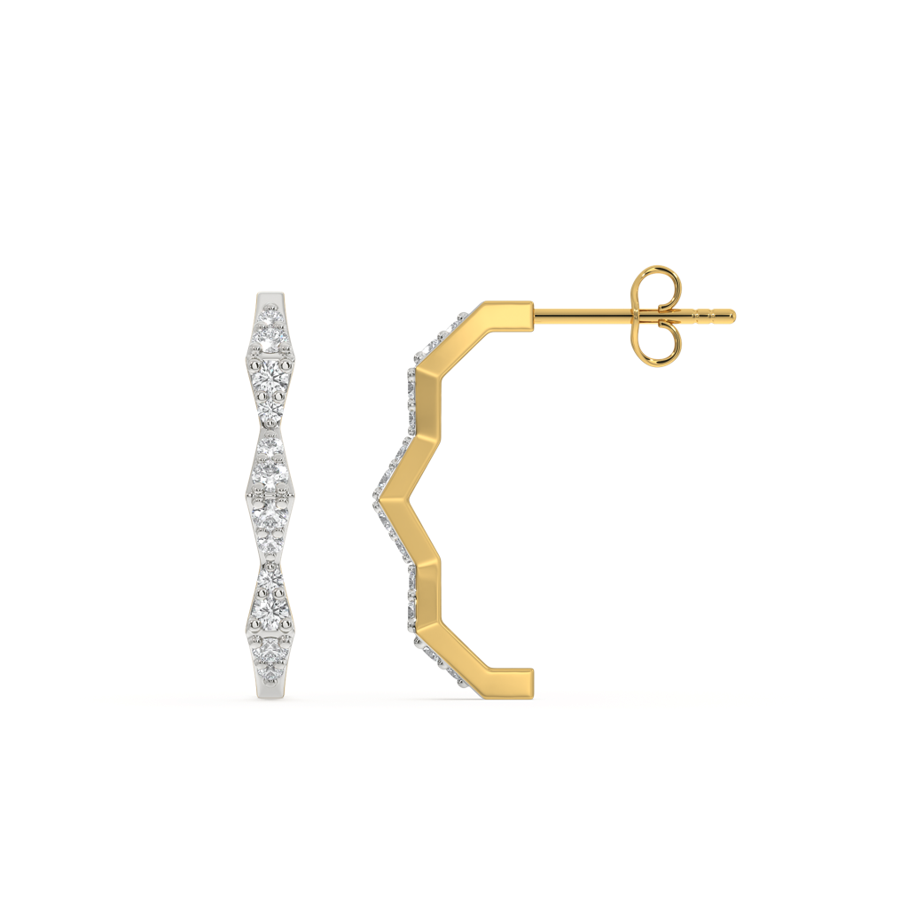 Radiance Edge - Lab Diamond Hoop Earrings : LLER0098