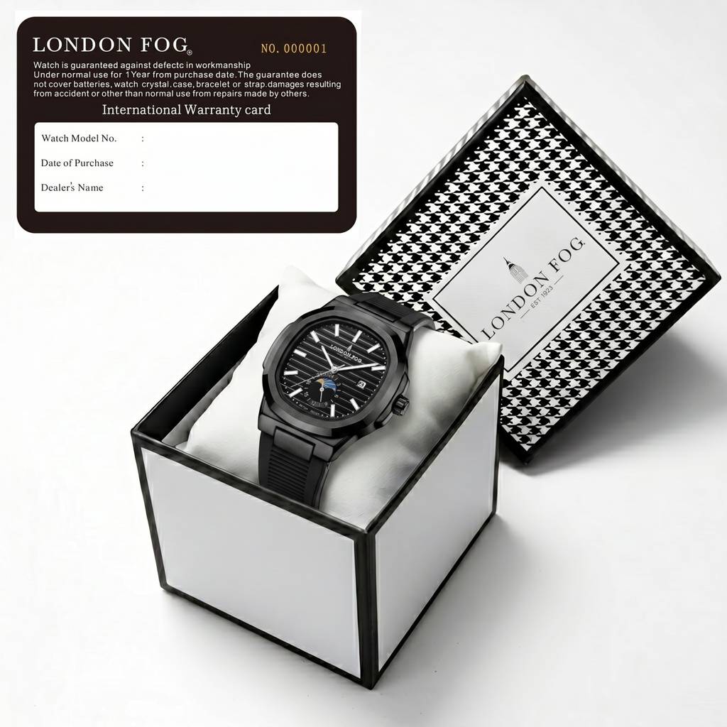 Greenwich Collection Analog Quartz Watch For Men With Textured Cushion-Shaped Dial, Date Display, 24-Hour Day-Ni : LFM10018-01