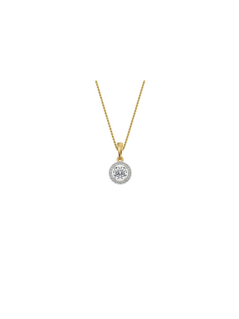 1 Ct Bianca Halo Round Lab Diamond Pendant : P764