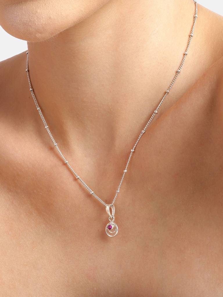 92.5 Silver Spiral Necklace : U100SG005MY003