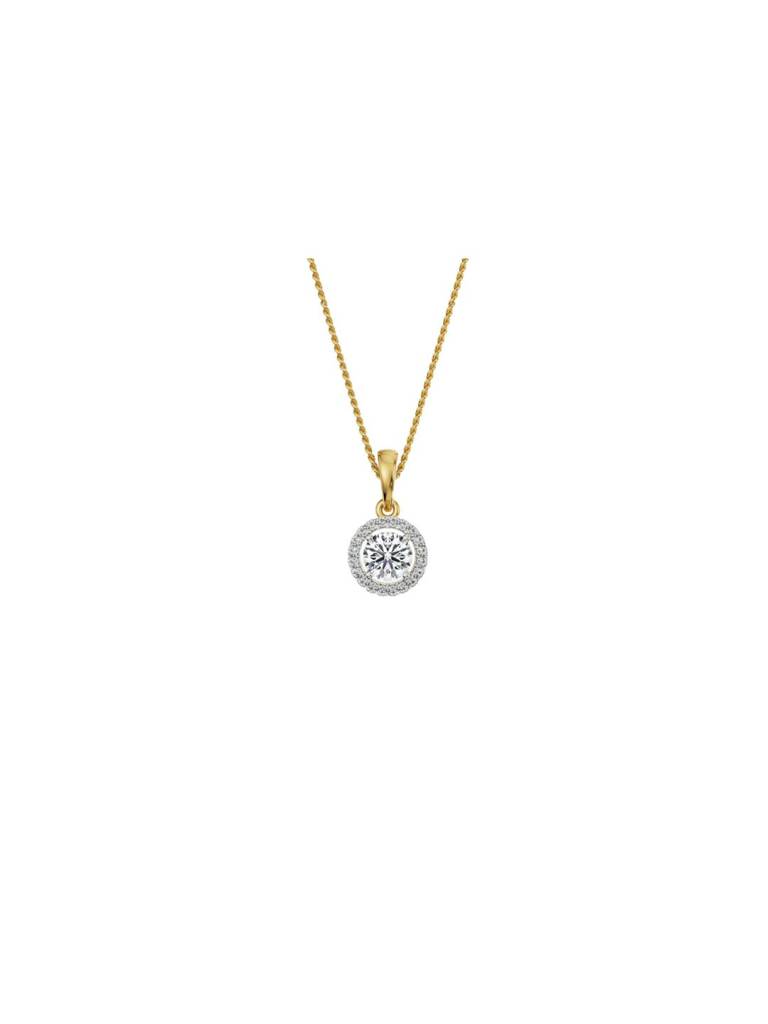1.5 Ct Bianca Halo Round Lab Diamond Pendant : P765