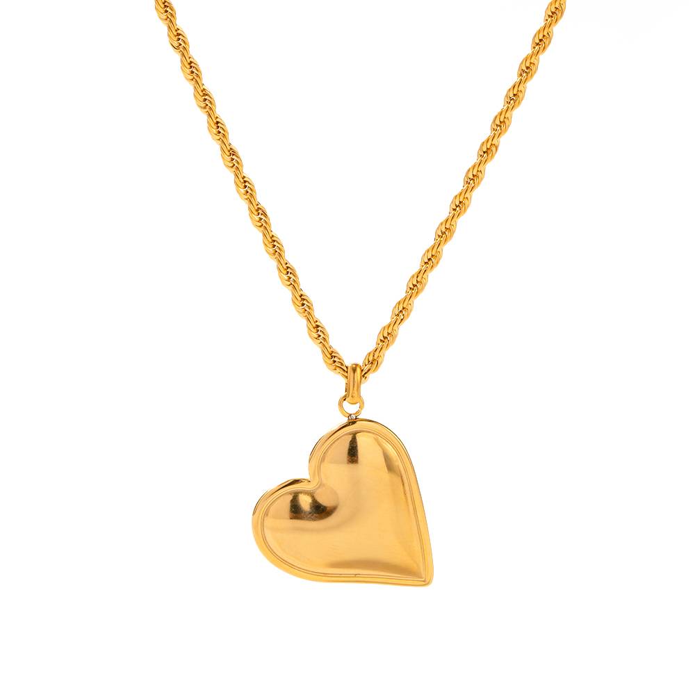 Heart Of Gold Necklace : HeartofGoldNecklace-JD-NK-PG-08