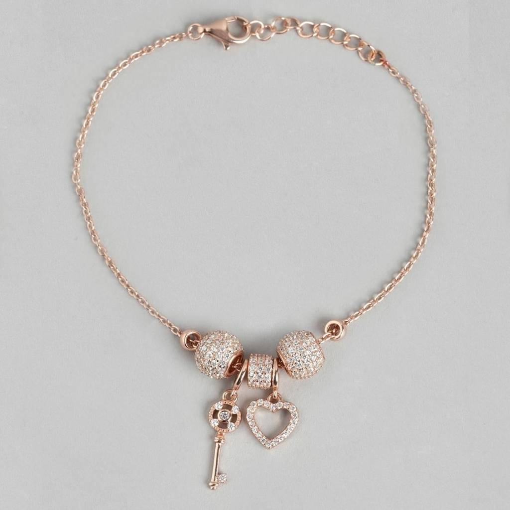 Key To The Heart 925 Silver Bracelet : BR-80010