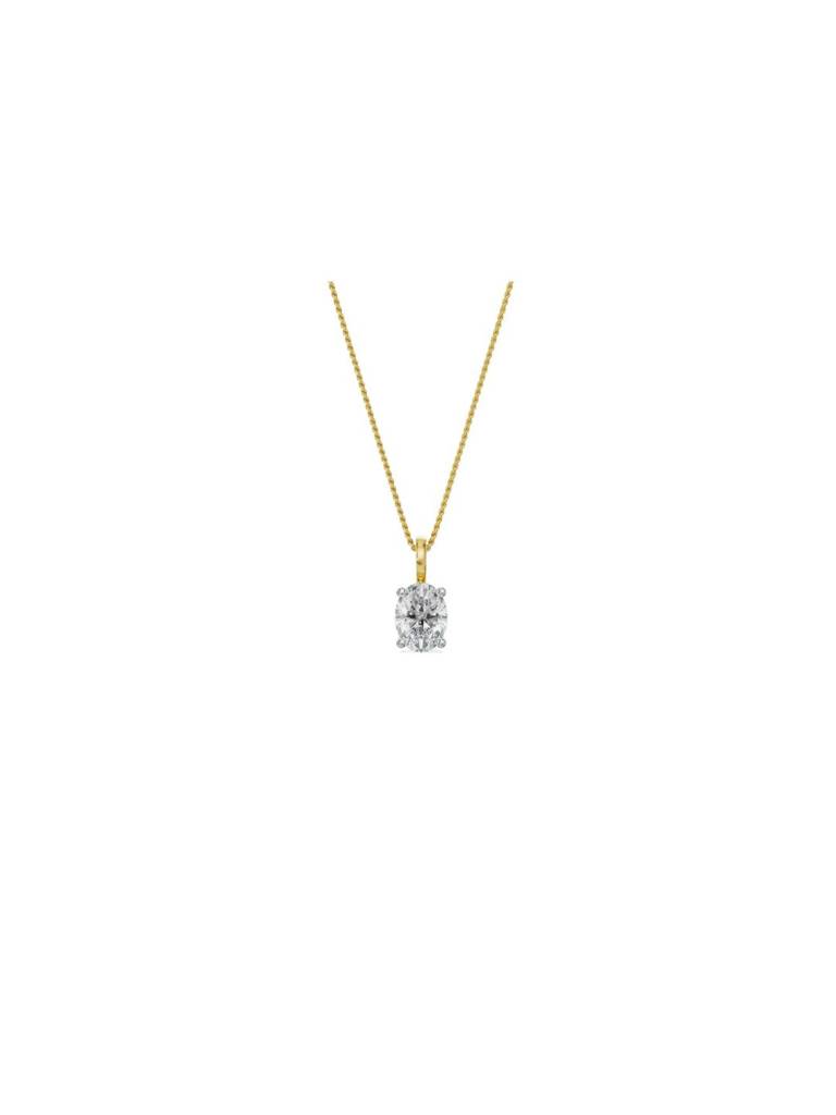 0.5 Ct Oval Lab Grown Diamond Pendant : P746