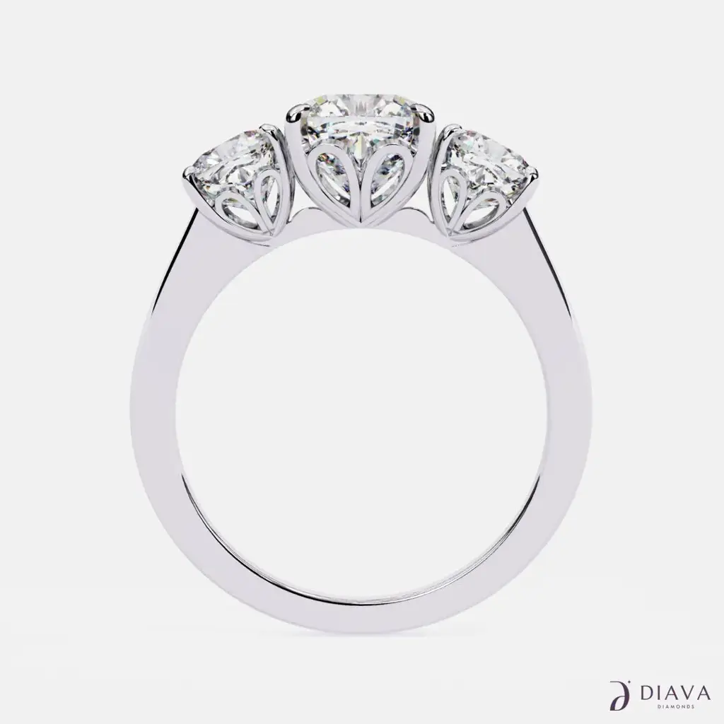 3-Stone Cushion Ring : 3-StoneCushionRing