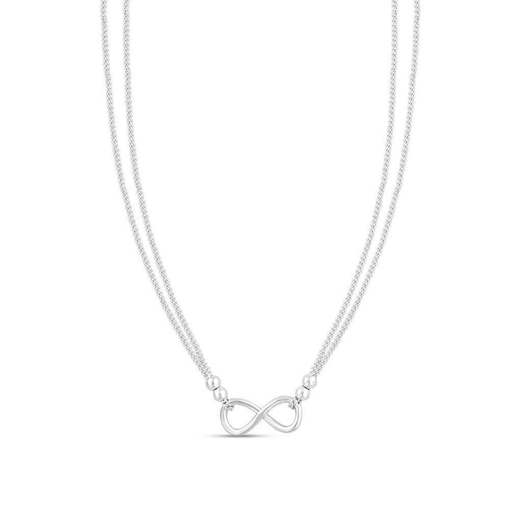 Infinity Rhodium Plated 925 Sterling Silver Waistchain : WC-10015-R-36-Inch