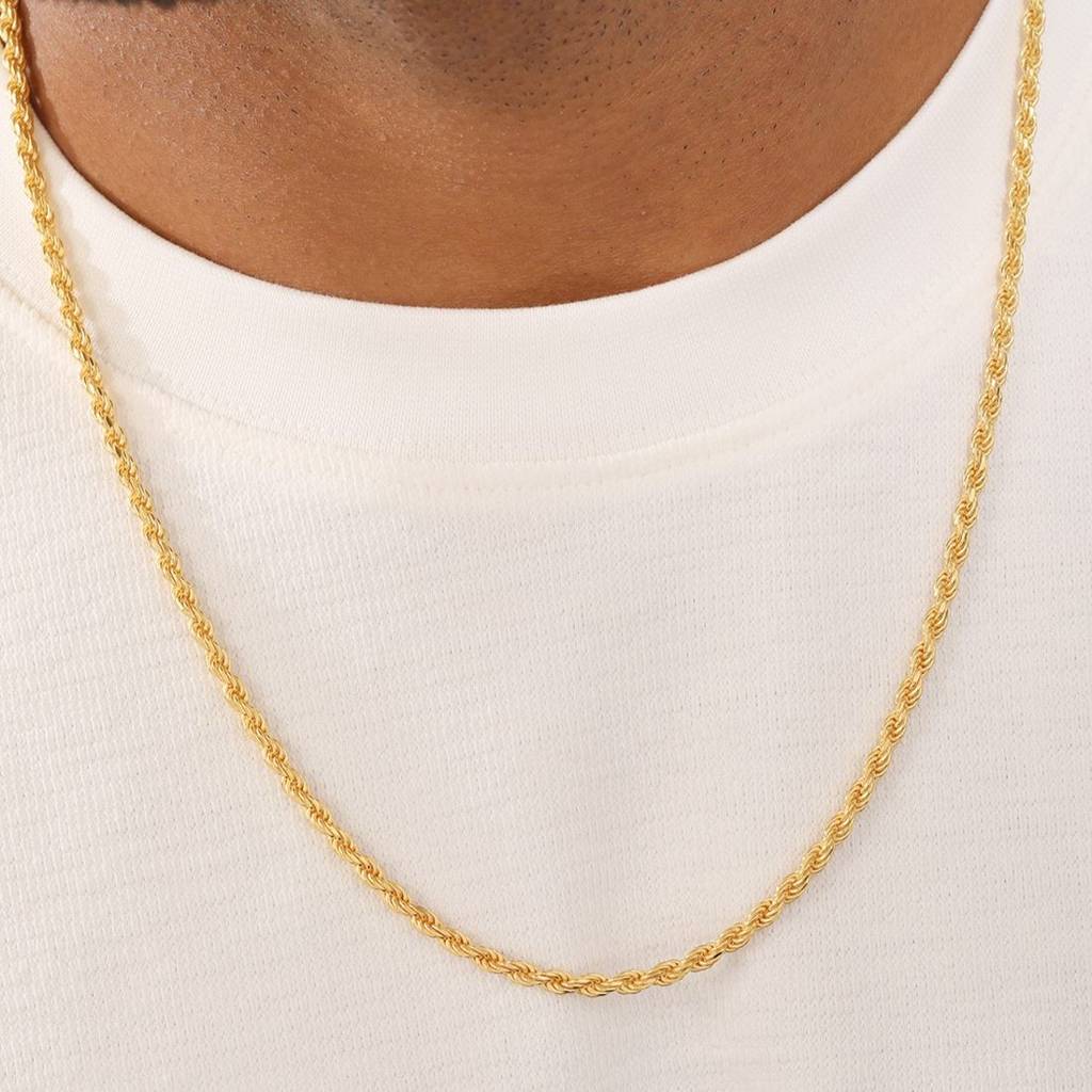 The Modern Twist Gold-Plated Sterling Silver Chain : M-CH-10068-24-5-G