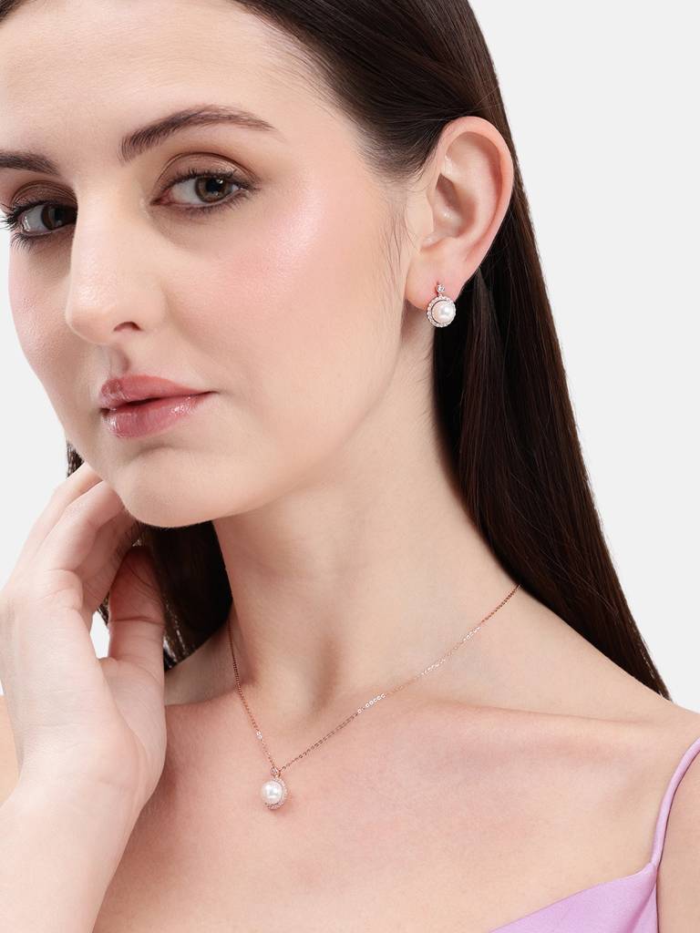 925 Silver Moonveil Pearl Elegance Set : WPEC00011