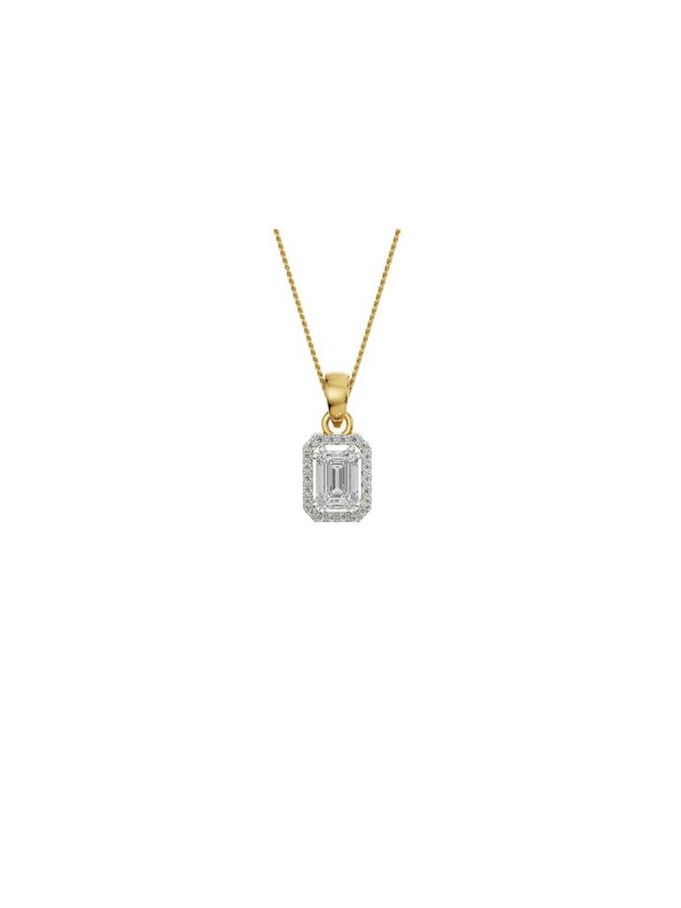 2 Ct Picasa Emerald Lab Diamond Pendant : P775