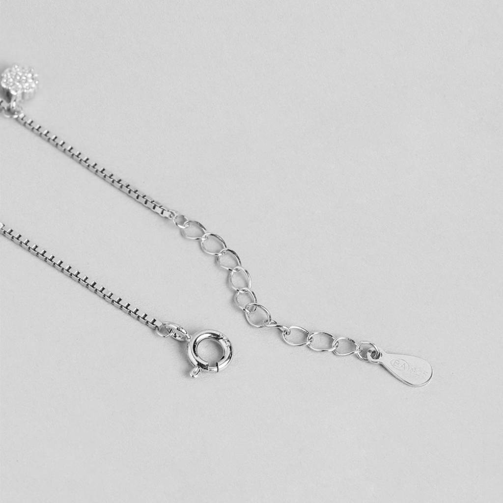 Eternal Circles 925 Sterling Silver Rhodium-Plated Circle Bracelet : BR-80242-R