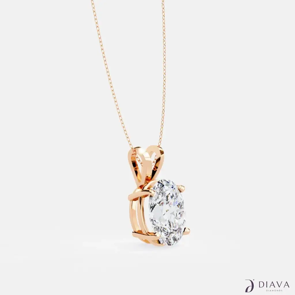 Classic Oval Solitaire Pendant : ClassicOvalSolitairePendant