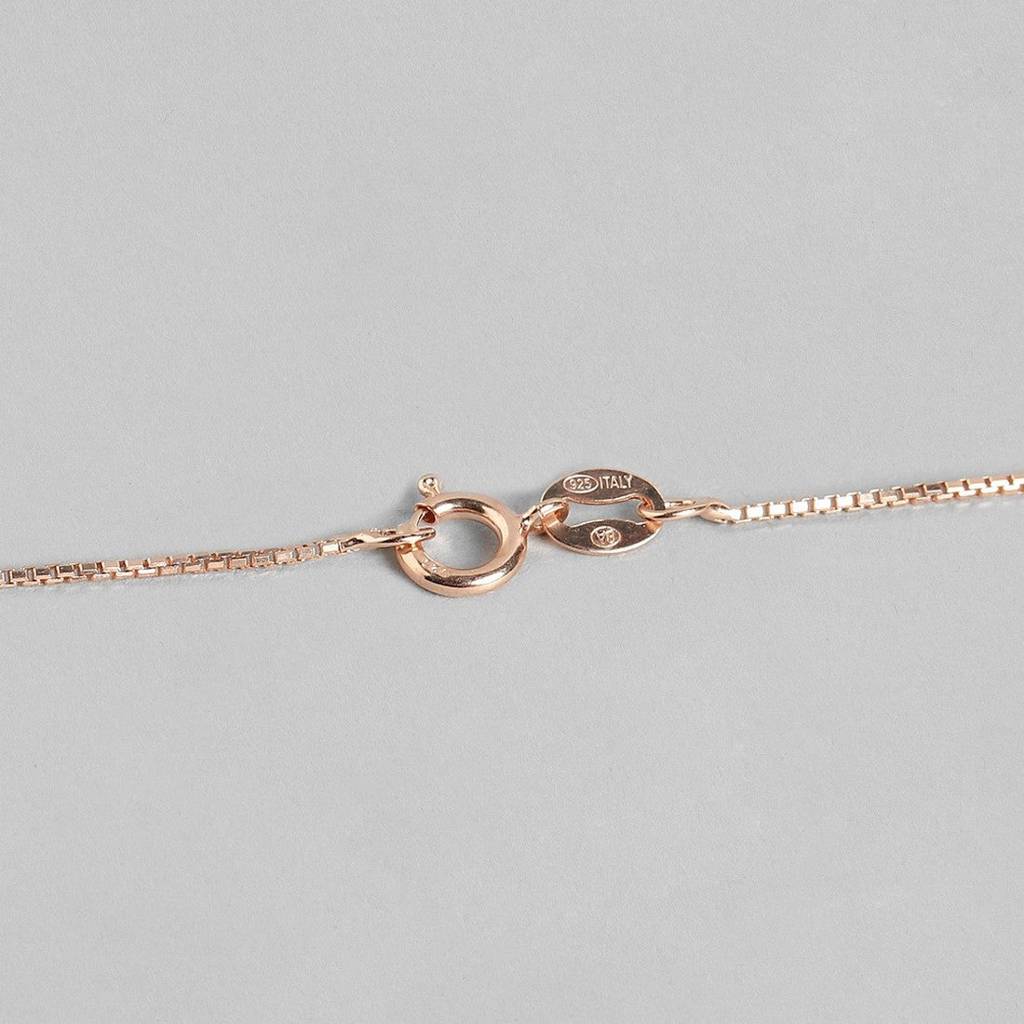 Universal Embrace Rose Gold 925 Silver Necklace With Chain : PEN-30009-C