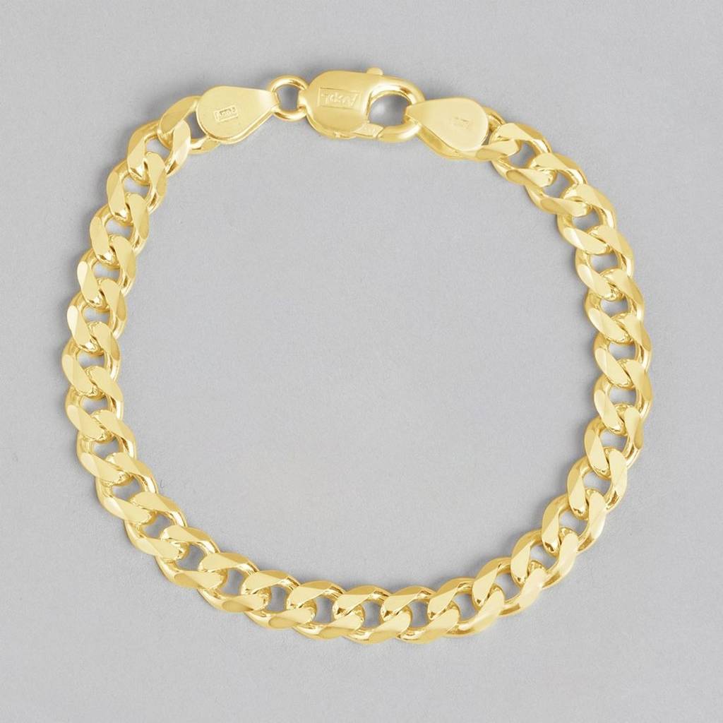 Bold 925 Sterling Silver Men'S Linked Chain Bracelet : BR-80301-G