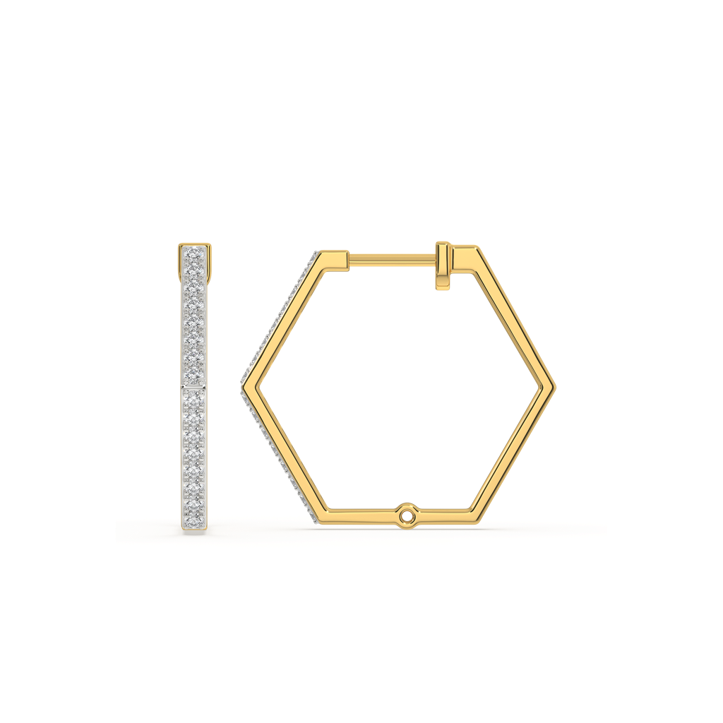 Classic Huggies - Lab Diamond  Earrings : LLER0112