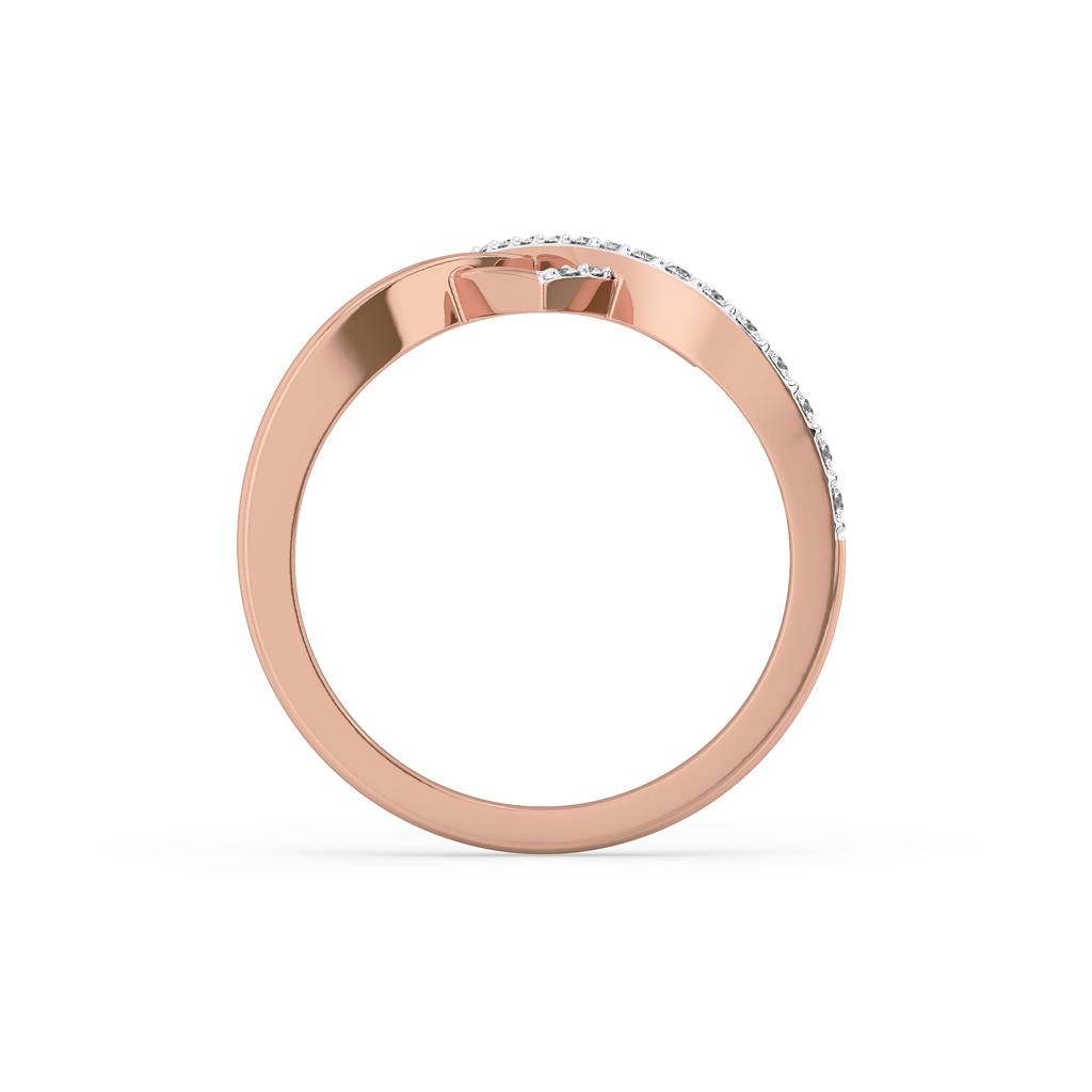 0.26Ct Lab Grown Diamond Ring In 18Kt Rose Gold Vermeil : LLRG0106