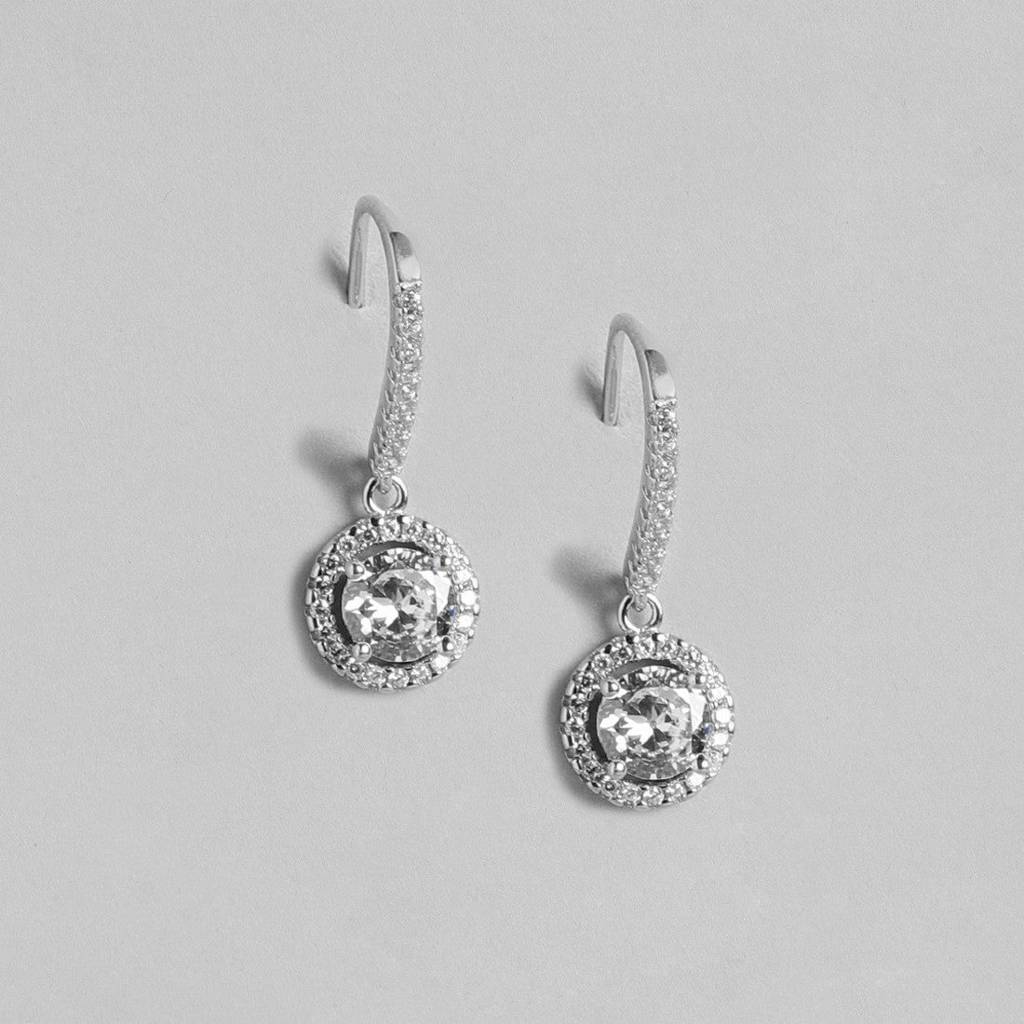 Sleek And Steller Silver Fish Hook 925 Silver Earrings : EAR-20067