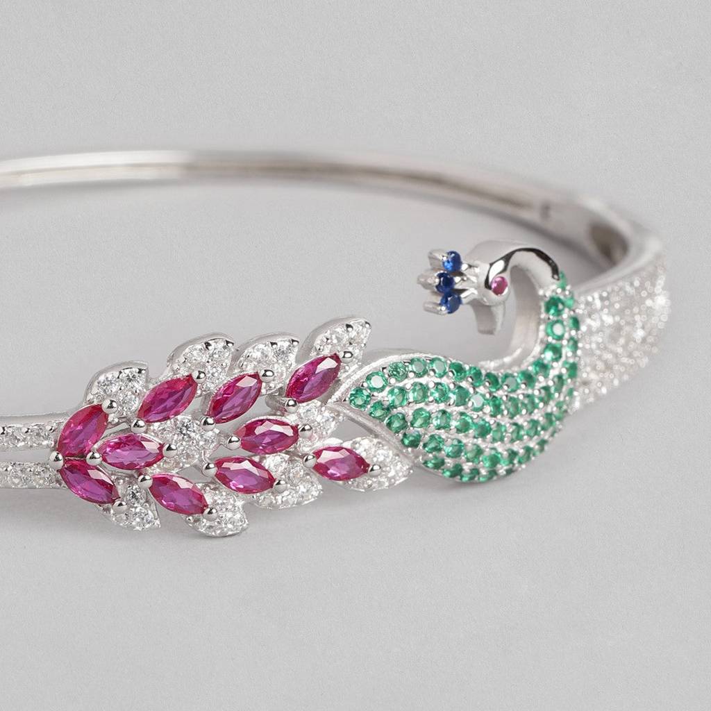Eternal Love- Peacock Cz 925 Sterling Silver Bracelet : BR-80134