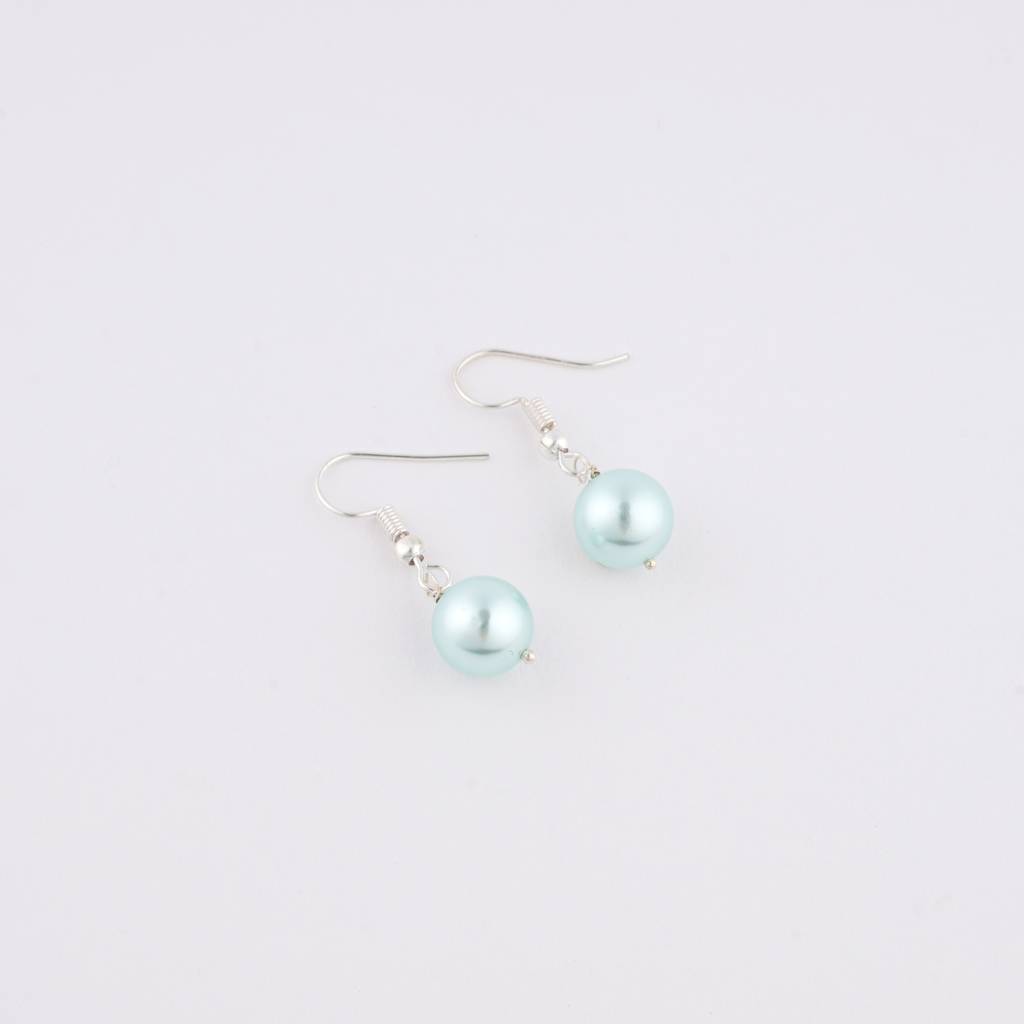 Powder Blue Pearls Necklace Set : PRMBS05