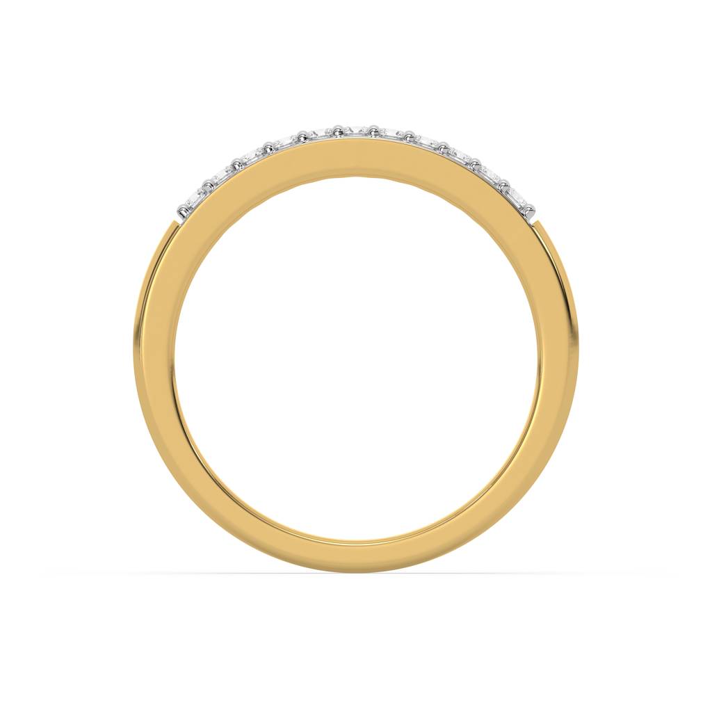 0.17Ct Lab Grown Diamond Ring In 18Kt Gold Vermeil : LLRG0091