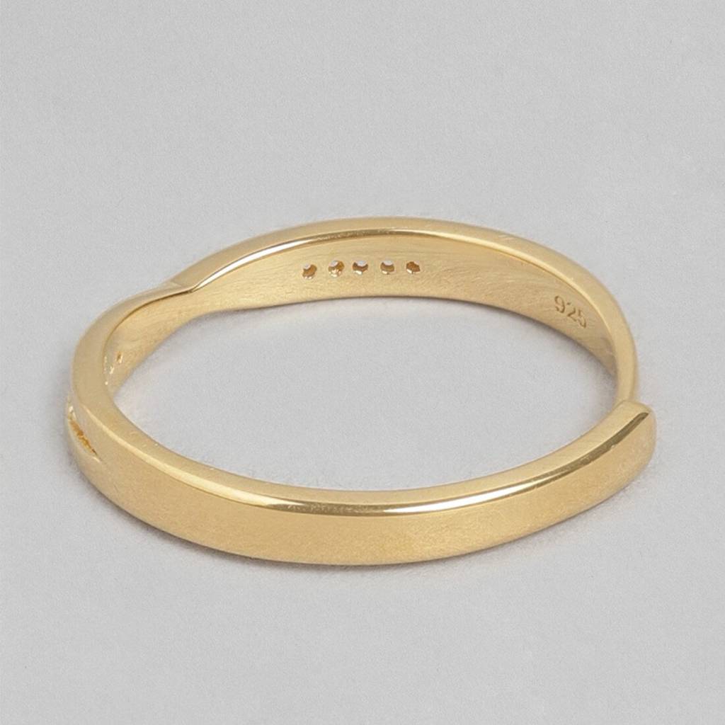 Golden Crossroads 925 Sterling Silver Cross Ring For Her (Adjustable) : RNG-40167