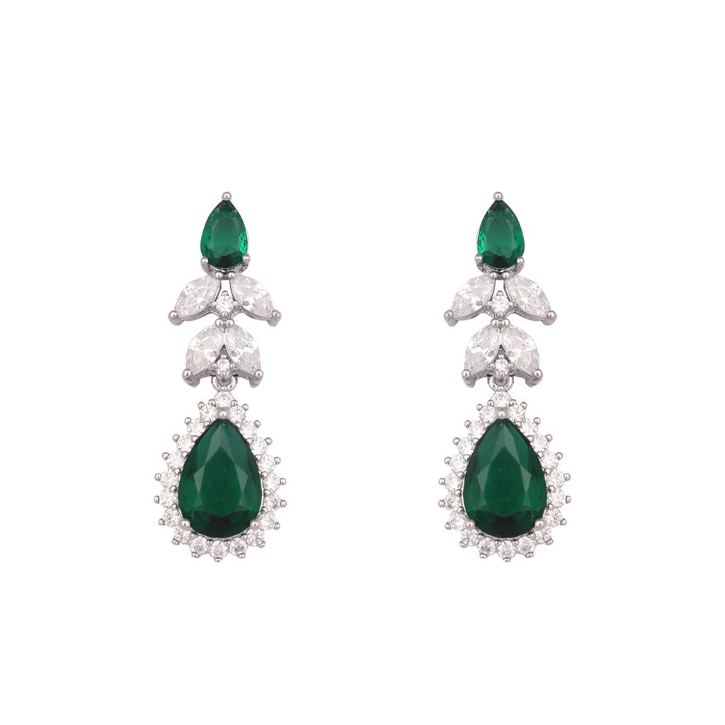 Celestial Emerald Cubic Zircon Necklace Set : YI24A0474N
