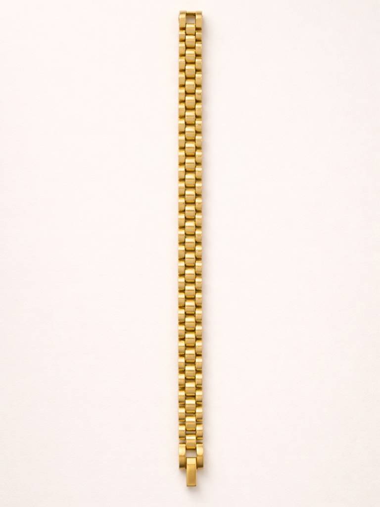 Gold Watch Strap Style Bracelet For Men – 18K Gold Plated : MATB718GWSB