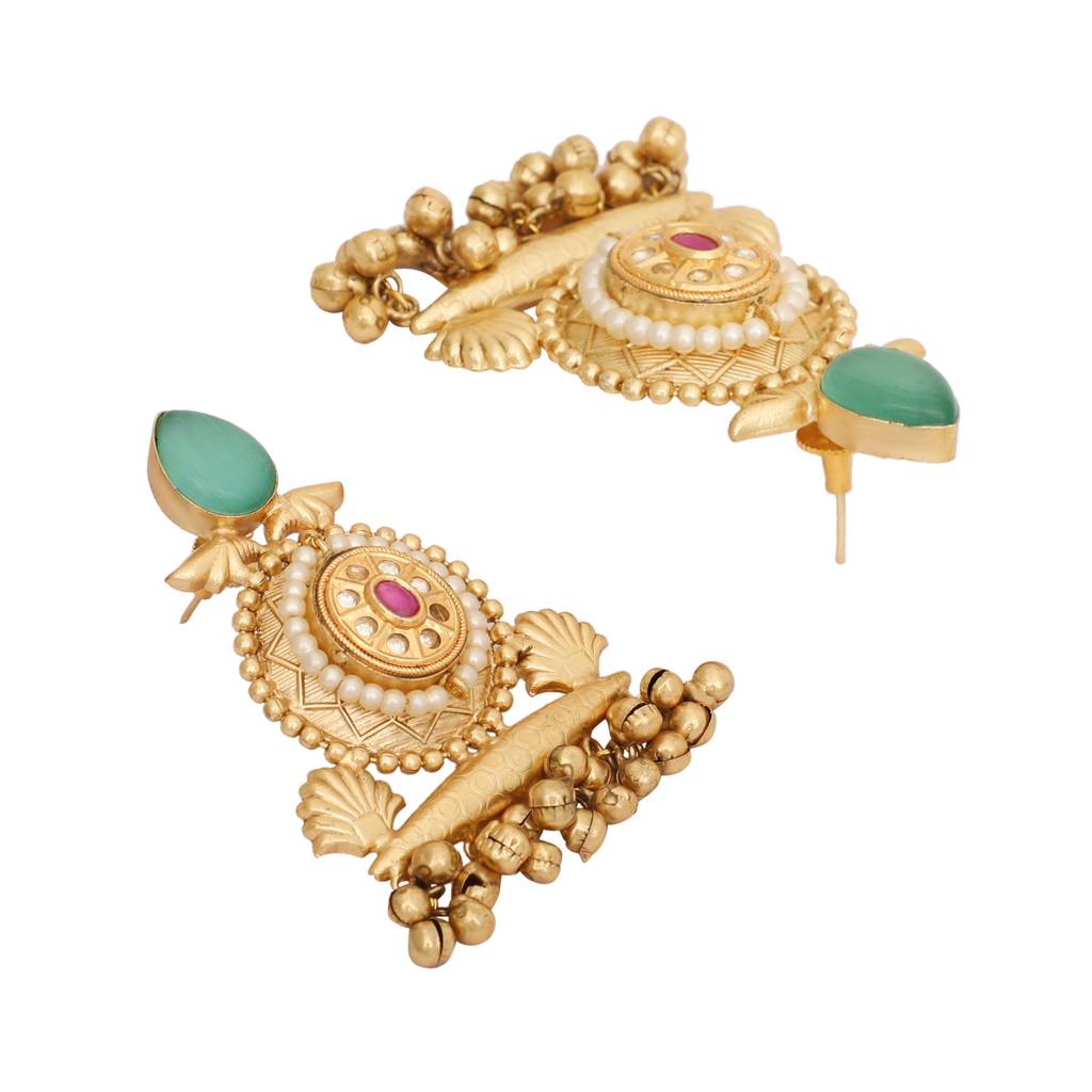 Monalisa Pota Pearl Anti Tarnish Ethnic Earrings : YI24A0248E