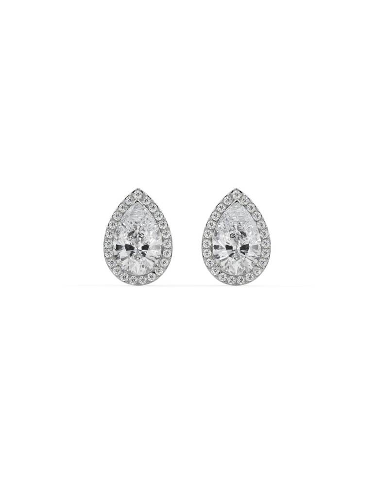 0.5 Ct Solitaire Pear Lab Grown Diamond Earrings : E1064