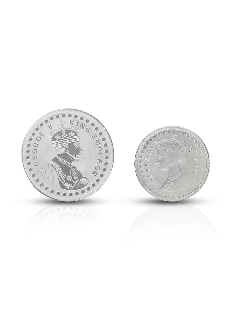 Queen Victoria Emperor George 15 Gram 999 Round Silver Coin : SJSC5028