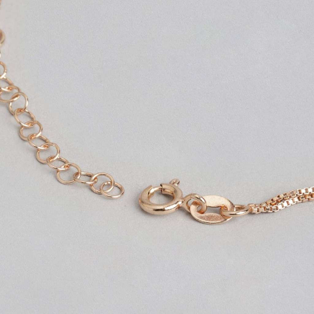 Heartfelt Affection Rose Gold-Plated 925 Sterling Silver Bracelet : BR-80270-RG