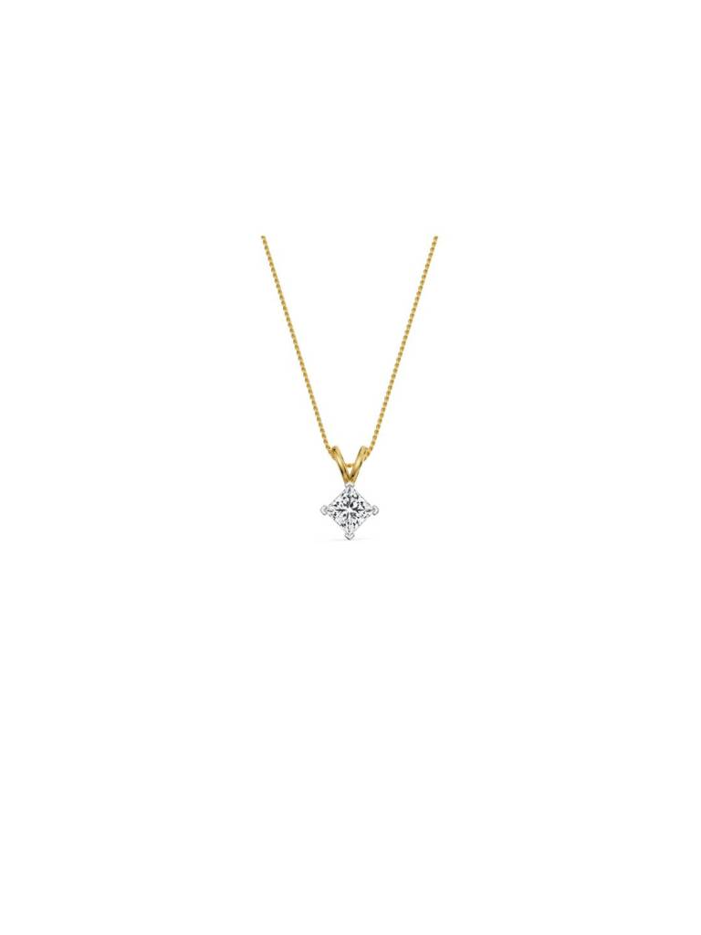 0.5 Ct Princess Lab Grown Diamond Pendant : P755