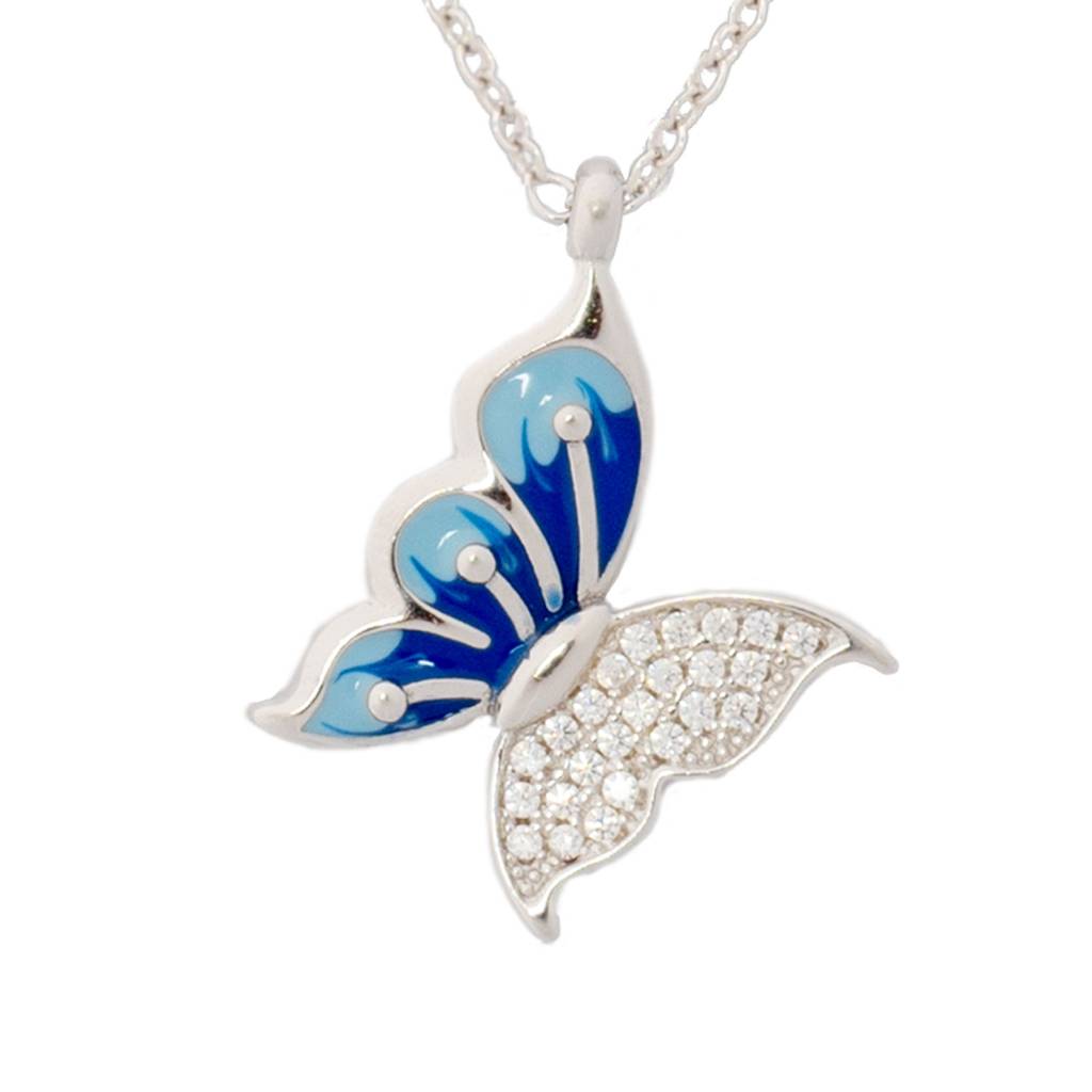 925 Silver Butterfly Necklace : HP-NK-PSS-04