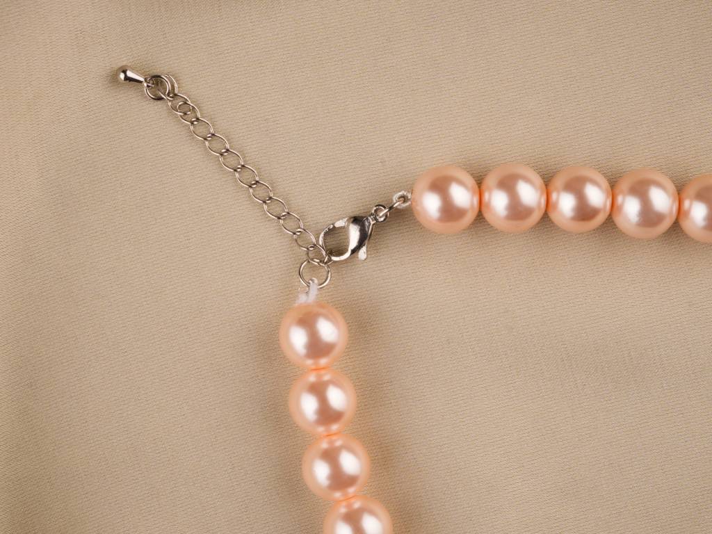 Peaches And Pink Pearl Necklace Set : PRMBS19