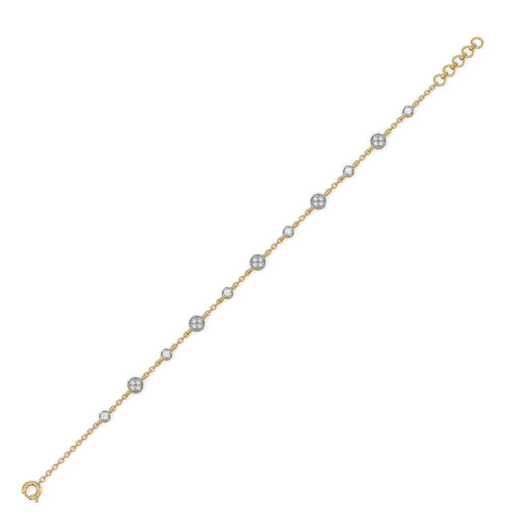 0.44Ct Lab Grown Diamond Bracelet In 18Kt Gold Vermeil : LLBR0093