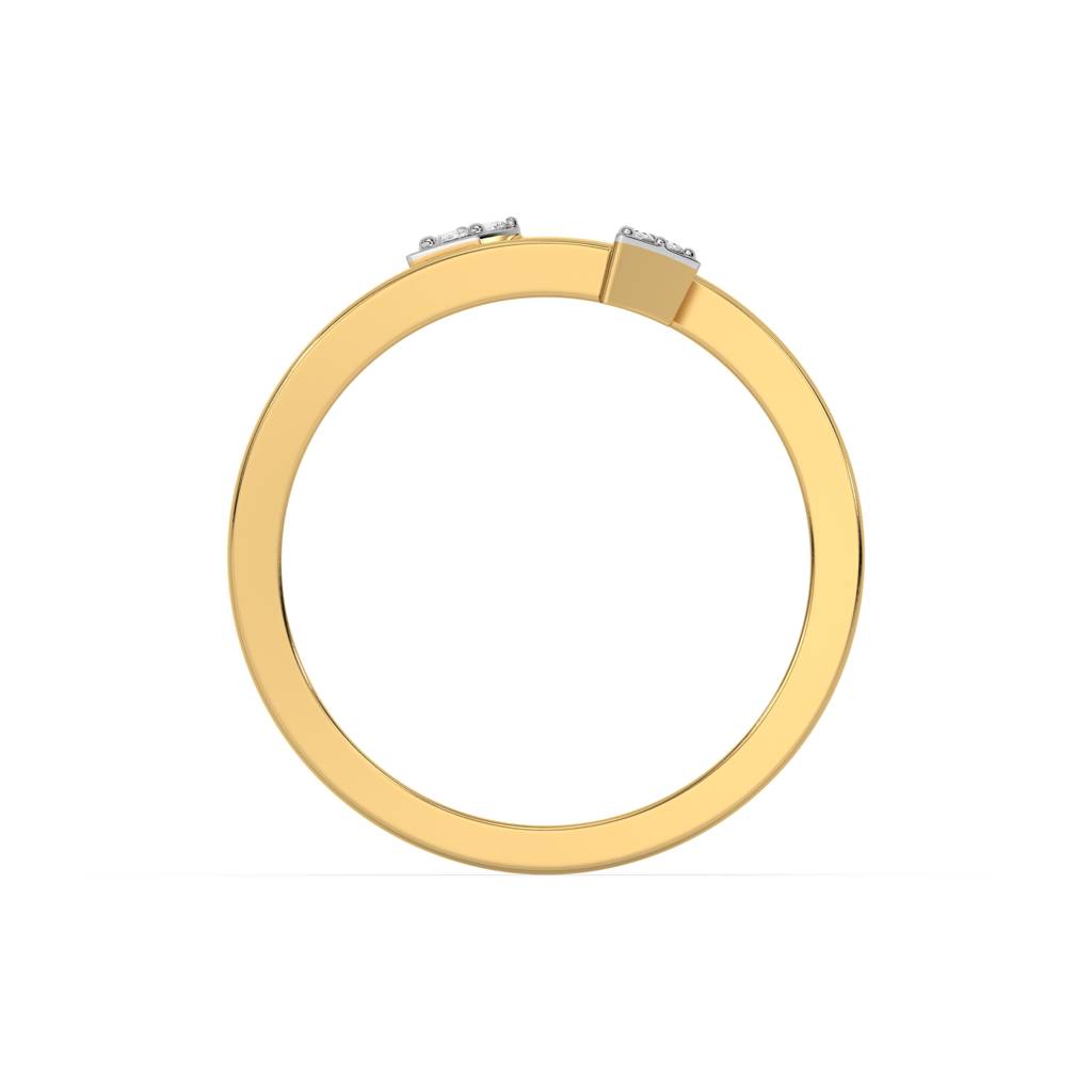 0.05Ct Lab Grown Diamond Ring In 18Kt Gold Vermeil : LLRG0140