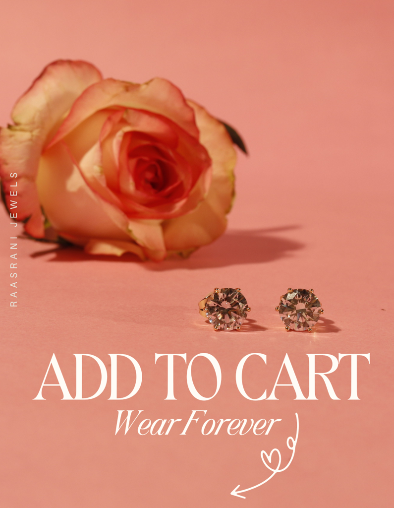 Gold-Plated Solitaire Big Stone Stud Earrings Â Stainless Steel, Premium Ad Stone, Hypoallergenic & Anti-Tarnish : S925E547SBS