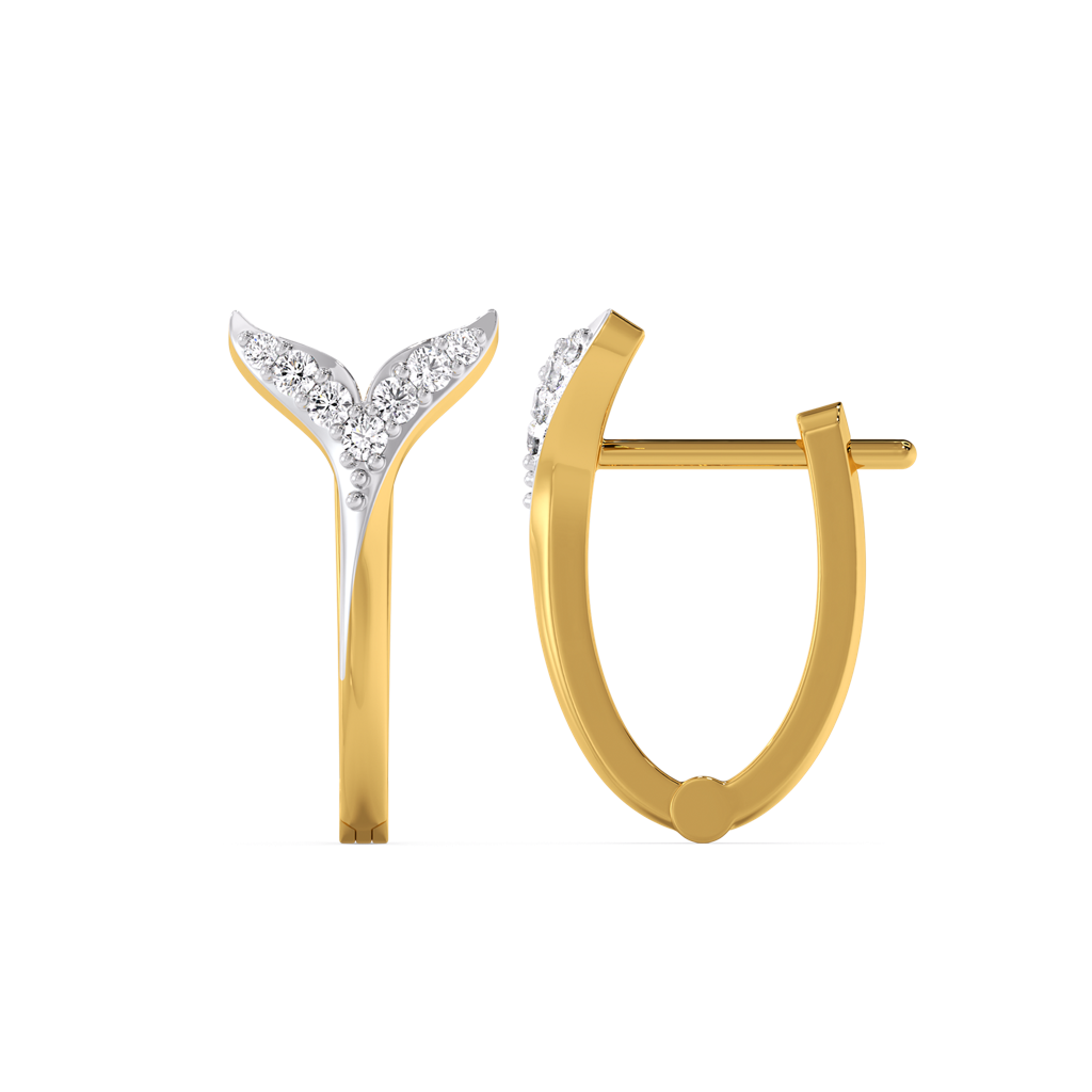 Siren Embrace Huggies - Lab Diamond Earrings : LLER0117