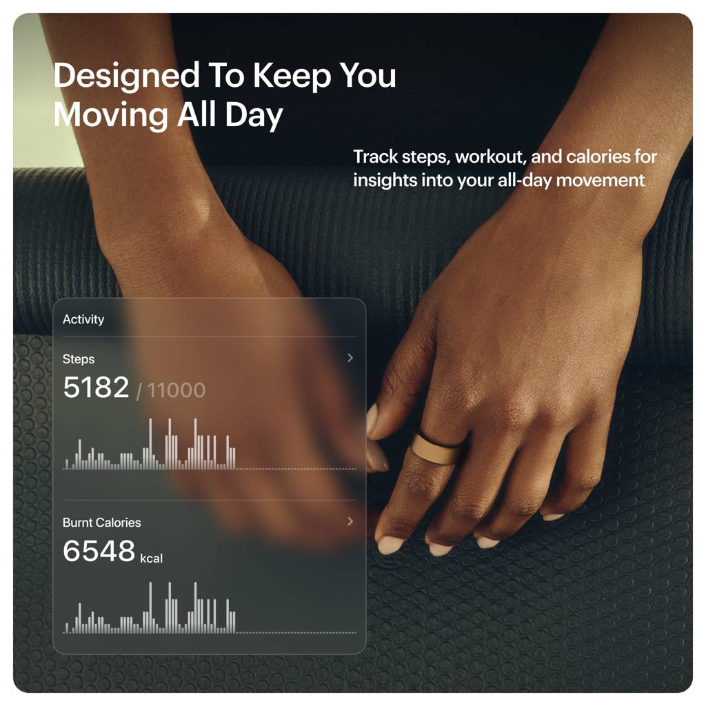 Ultrahuman Ring Air – Sleep And Fitness Tracker, Smart Ring For Men And Women, Up To 6 D : Ultrahuman-Ring-AIR-BrushRoseGold-5