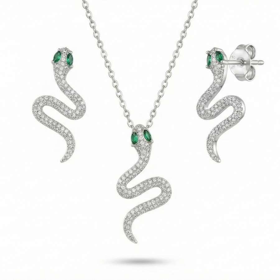 Snake Winding Pendant Necklace For Women – Elegant Coiled Snake Design With Sleek Modern Finish | Premium Stateme : 8318526969