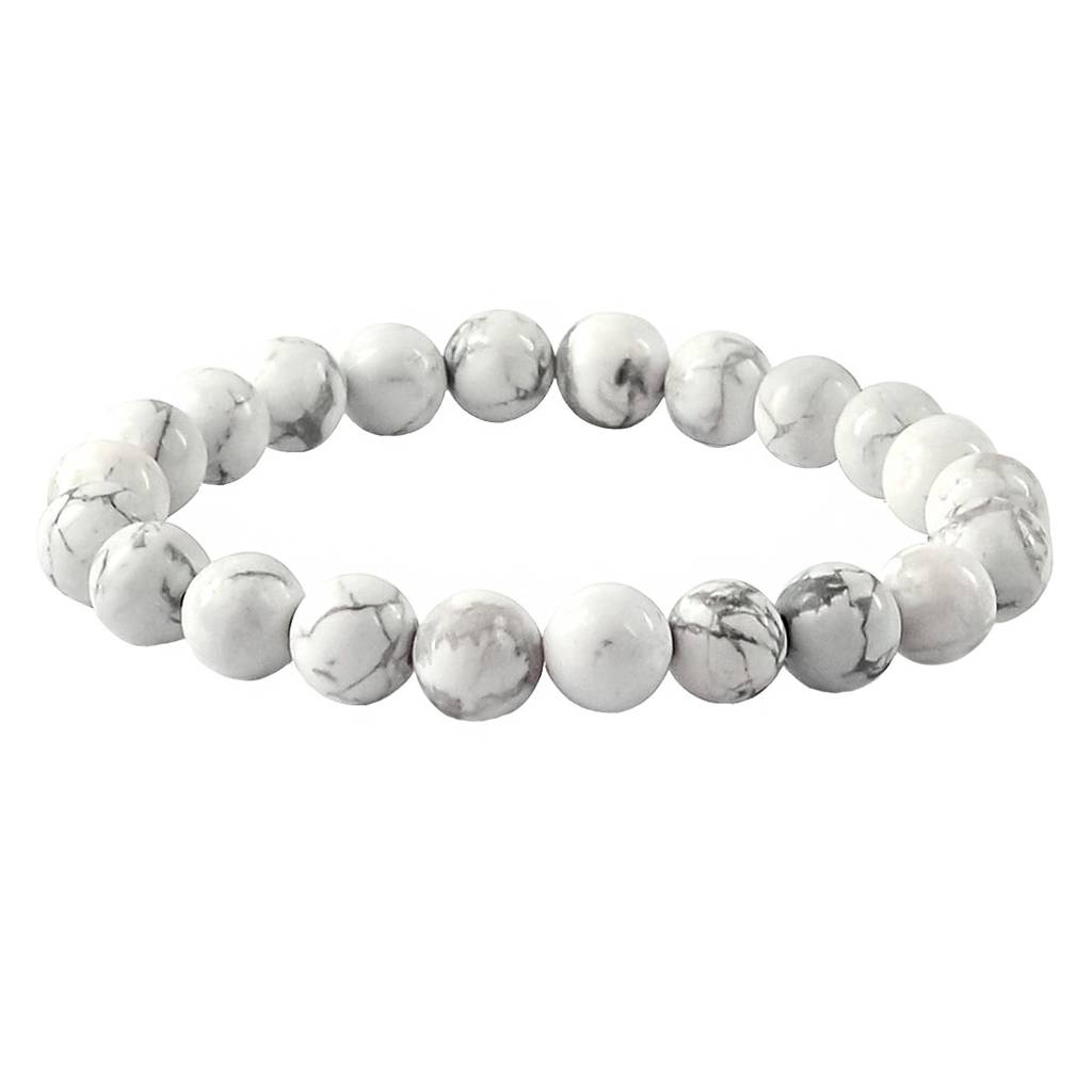 Natural Howlite Stone Bracelet : IS-BR-ST-1127