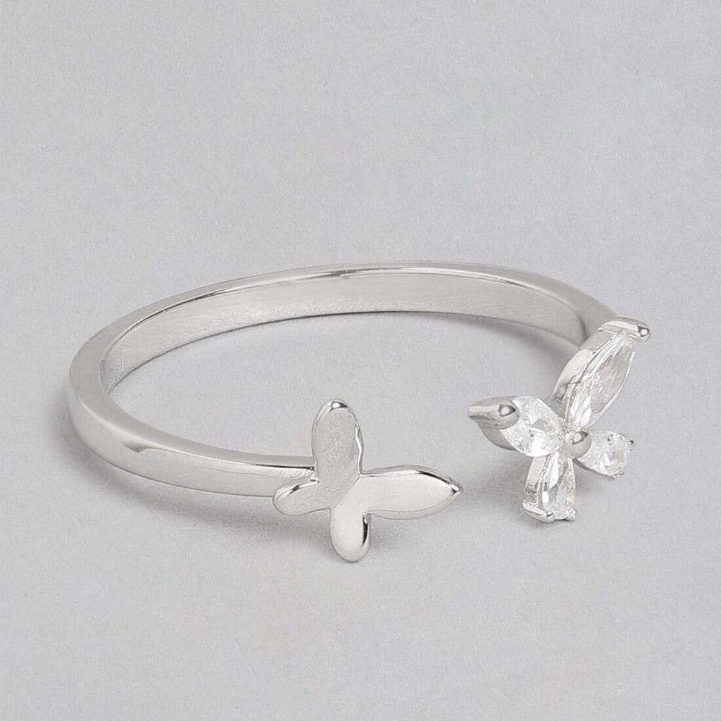 Butterfly 925 Silver Ring (Adjustable) : RNG-40023