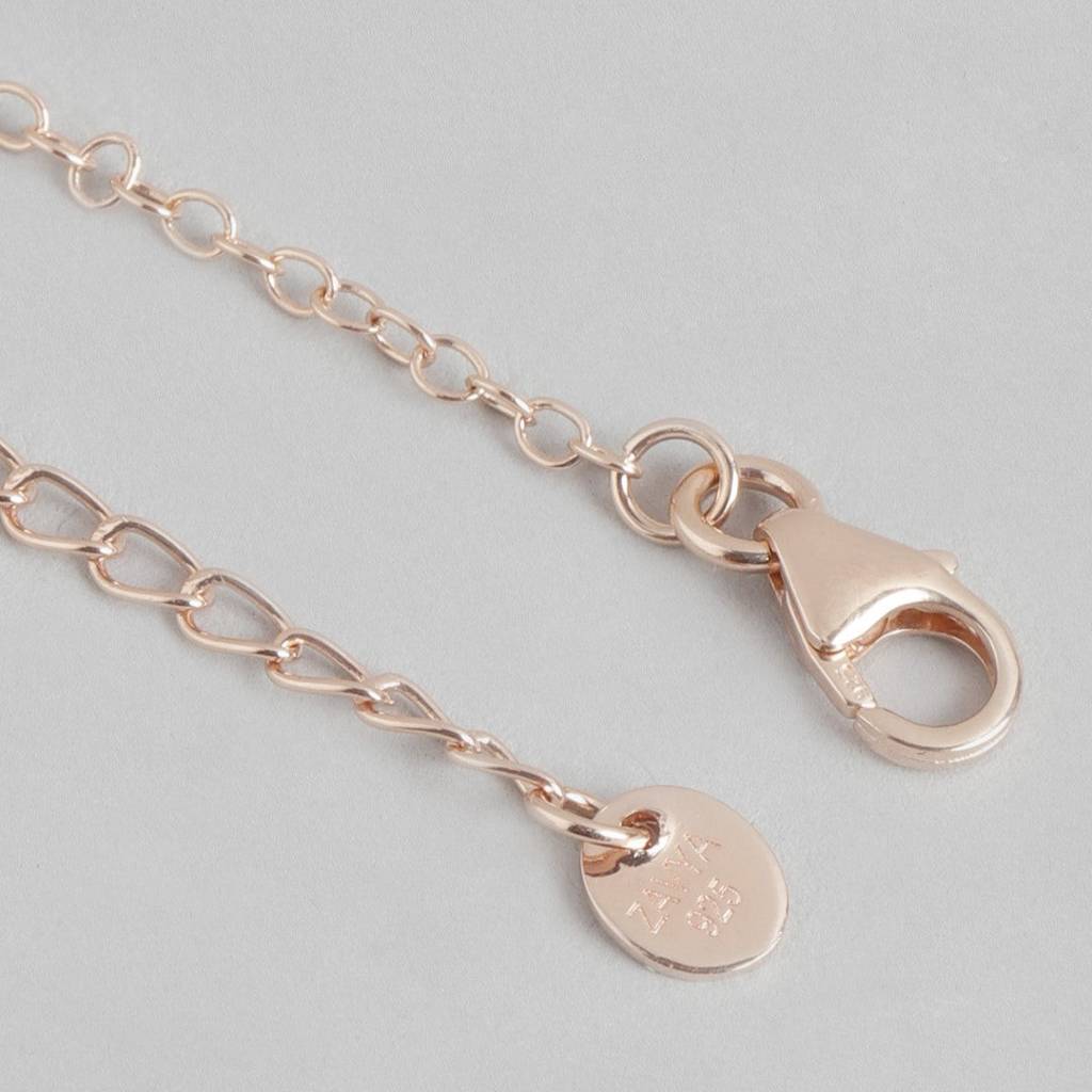 Nature'S Embrace Leaf Rose Gold-Plated 925 Sterling Silver Bracelet : BR-80201-RG