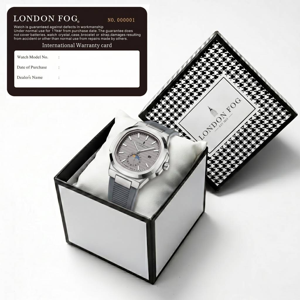 Greenwich Collection Analog Quartz Watch For Men With Textured Cushion-Shaped Dial, Date Display, 24-Hour Day-Ni : LFM10018-04