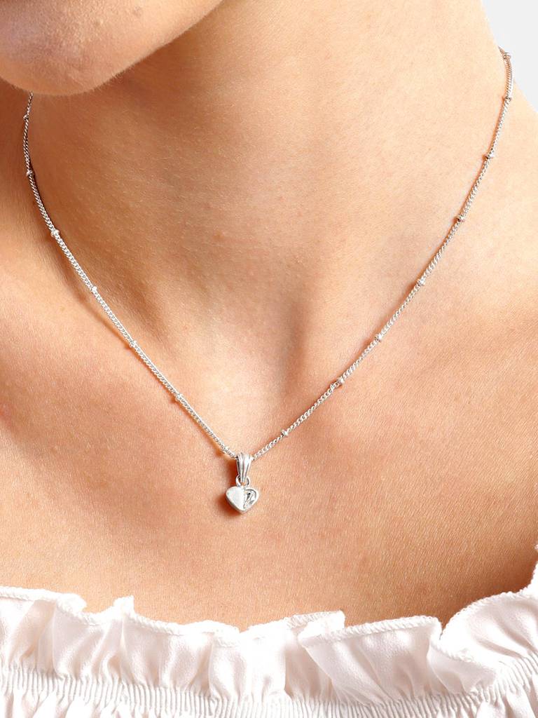 92.5 Silver Kundan Heart Necklace : U100SG005MY031