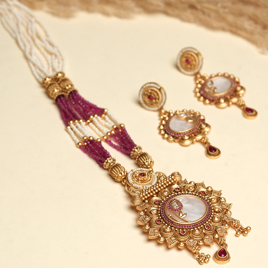 Long Marble Pendant Set : CAO0066FAT