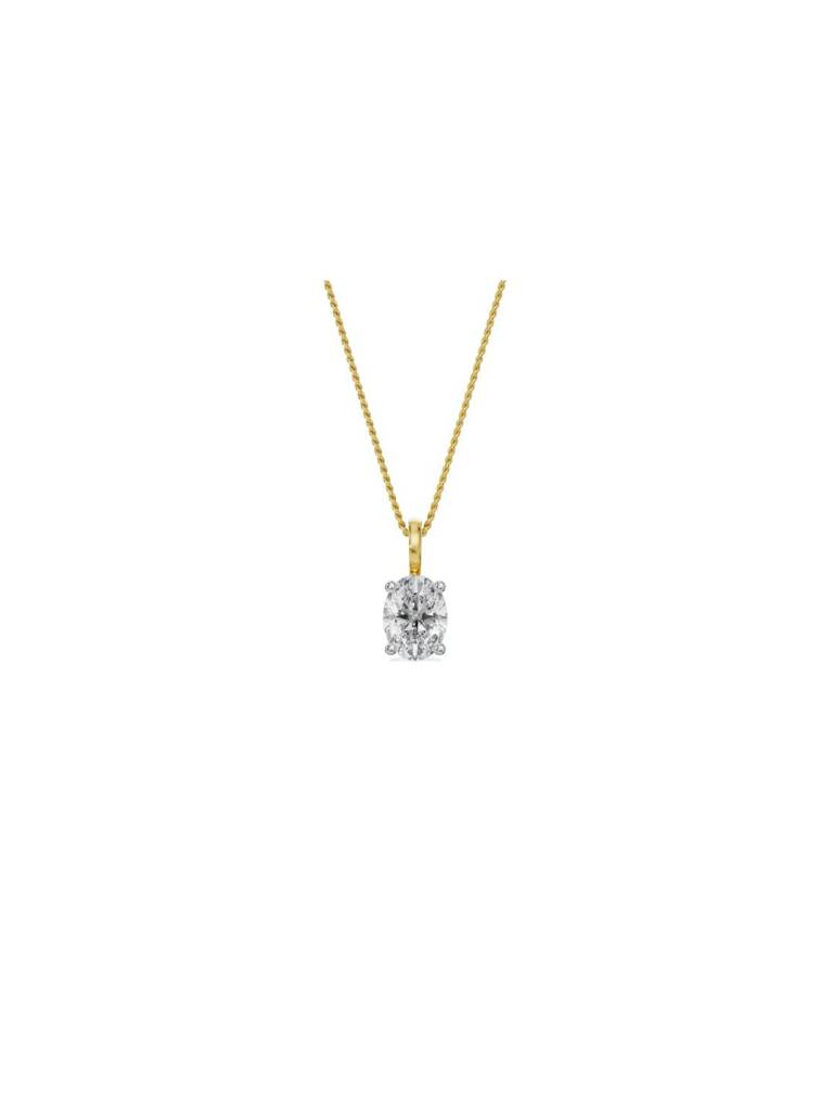 1.5 Ct Oval Lab Grown Diamond Pendant : P747